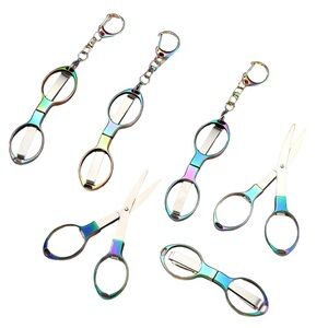 NEW ✂️ Folding Portable Mini Keychain Safety Scissors